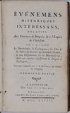 HOLWELL John Zephaniah "ÉVÉNEMENS HISTORIQUES INTÉRESSANS RELATIFS AUX PROVINCES DE BENGALE & A L'EMPIRE DE L'INDOSTAN..."