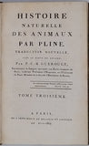 GUEROULT Pierre-Claude-Bernard [PLINE] "HISTOIRE NATURELLE DES ANIMAUX par PLINE, traduction nouvelle, avec le texte en regard"