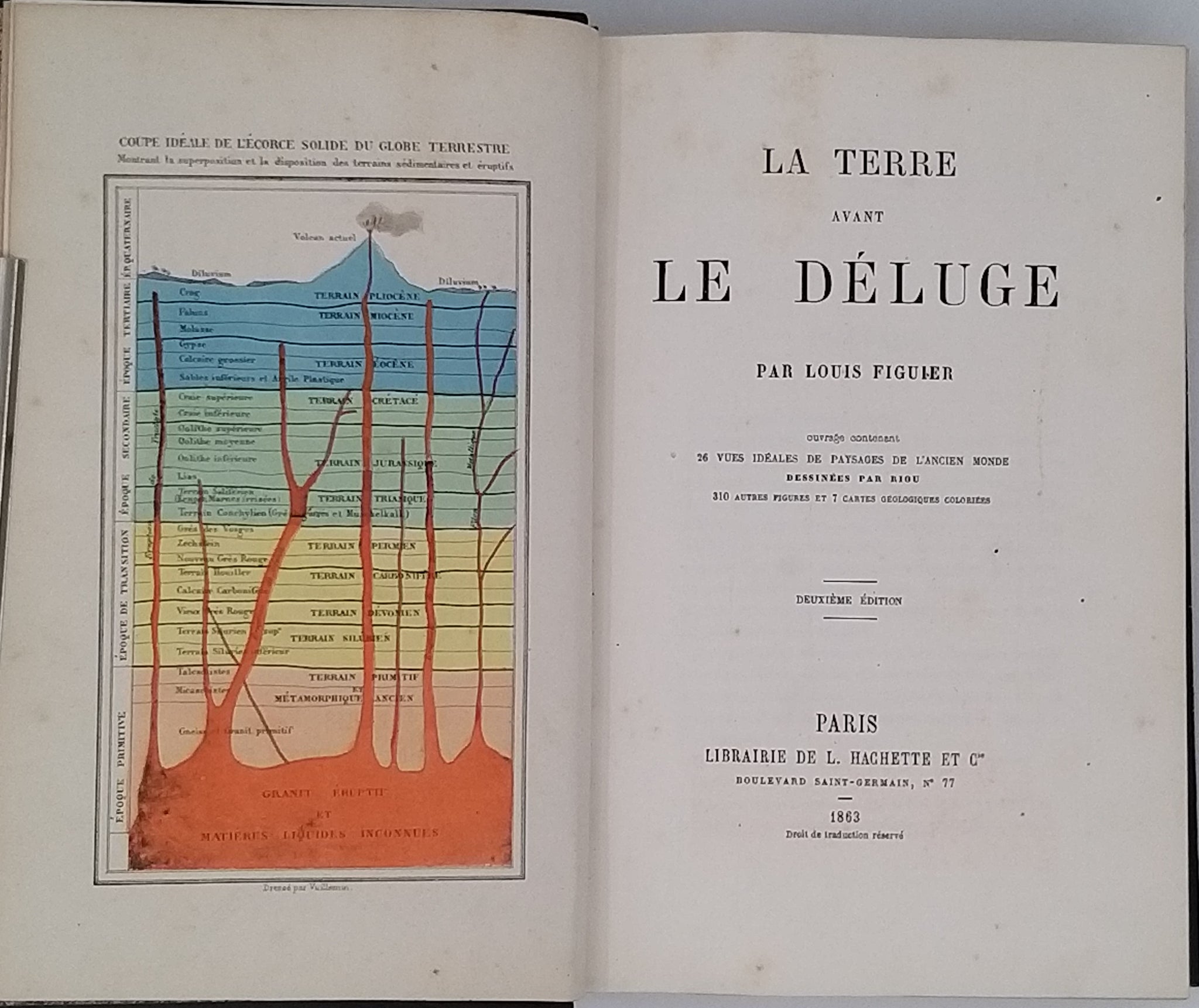 La terre et les mers ou description physique du globe. by FIGUIER