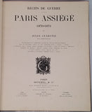 CLARETIE Jules "RÉCITS DE GUERRE - PARIS ASSIÉGÉ 1870-1871"