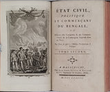 Anonyme [BOLTS William] "ETAT CIVIL, POLITIQUE ET COMMERÇANT DU BENGALE ou Histoire des Conquêtes & de l'Administration de la Compagnie Angloise dans ce Pays..."