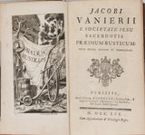 VANIERII Jacobi [VANIERE Jacques] "PRAEDIUM RUSTICUM"