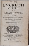 LUCRÈCE [Titus Lucretius Carus] "LES SIX LIVRES DE LUCRÈCE DE LA NATURE DES CHOSES..."