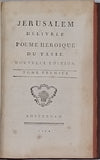 LE TASSE [Torquato TASSO] (Traduction MIRABAUD) "JERUSALEM DELIVREE POEME HEROIQUE DU TASSE"