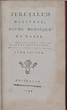 LE TASSE [Torquato TASSO] (Traduction MIRABAUD) "JERUSALEM DELIVREE POEME HEROIQUE DU TASSE"