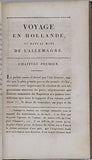 CARR John (Sir), [Traduction Madame KERALIO-ROBERT] "EN HOLLANDE ET DANS LE MIDI DE L'ALLEMAGNE SUR LES DEUX RIVES DU RHIN DANS L'ÉTÉ DE 1806" Texte seul