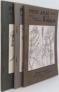 DENIZOT Georges "Petit atlas des fossiles 3 Fascicules : I-fossiles primaires et triasiques, II-fossiles jurassiques et crétaciques, III-fossiles tertiaires et quaternaires"