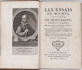 MONTAIGNE Michel Eyquem de "Les Essais de Michel, Seigneur de Montaigne. Nouvelle édition"