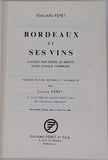 FERET Édouard "BORDEAUX ET SES VINS classés par ordre de mérite dans chaque commune"