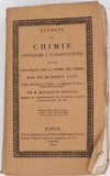 DAVY Humphry (Sir) "Elémens de Chimie appliquée à l'Agriculture suivis d'un traité sur la chimie des terres"