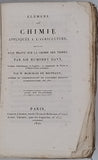 DAVY Humphry (Sir) "Elémens de Chimie appliquée à l'Agriculture suivis d'un traité sur la chimie des terres"