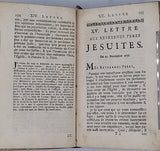 PASCAL Blaise "Les Provinciales ou les Lettres écrites par Louis de Montalte à un provincial de ses amis et aux RR. PP. Jésuites. Nouvelle édition plus exacte et plus correcte qu'aucune des précédentes."