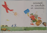 DUBOUT Albert [Illustrateur] "Comment on s'enrhube en vacances" [Plaquette publicitaire Calendrier 1966]