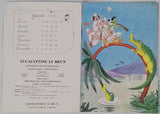 DUBOUT Albert [Illustrateur] "Comment on s'enrhube en vacances" [Plaquette publicitaire Calendrier 1966]