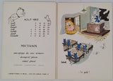 BARBEROUSSE [Illustrateur] "Comment on s'enrhume entre chats et souris" [Plaquette publicitaire Calendrier 1963]