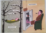 SAVIGNAC [Illustrateur] "Comment on s'enrhume par Savignac" [Plaquette publicitaire Calendrier 1970]