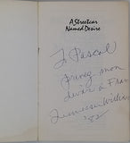 WILLIAMS Tennessee [Signed by the Author] "A Streetcar Named Desire"