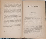 FOVEAU DE COURMELLES François-Victor [Docteur] "L'hypnotisme"