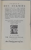 FRANCO Pierre [FAC-SIMILE] "Traité des Hernies contenant une ample déclaration de toutes leurs espèces & autres excellentes parties de la Chirurgie ..."