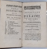 ERASME Didier [Traduction de Samuel CHAPPUZEAU] "Les Entretiens familiers d'Erasme - Première, seconde et troisième décade"