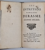 ERASME Didier [Traduction de Samuel CHAPPUZEAU] "Les Entretiens familiers d'Erasme - Première, seconde et troisième décade"