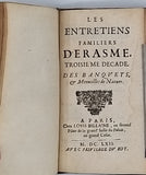 ERASME Didier [Traduction de Samuel CHAPPUZEAU] "Les Entretiens familiers d'Erasme - Première, seconde et troisième décade"