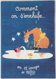 DUBOUT Albert [Illustrateur] "Comment on s'enrhube en 12 images" [Plaquette publicitaire Calendrier 1956]