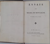 MONTAIGNE Michel Eyquem de "Essais de Michel de Montaigne"