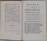 MONTAIGNE Michel Eyquem de "Essais de Michel de Montaigne"