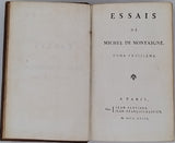 MONTAIGNE Michel Eyquem de "Essais de Michel de Montaigne"