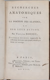 BORDEU Théophile "Recherches anatomiques sur la position des glandes et sur leur action"