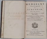 SYDENHAM Thomas "Médecine pratique de Sydenham avec des notes ; ouvrage traduit en Français, sur la dernière édition Anglaise, par feu M. A.F. JAULT"