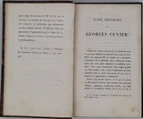 FLOURENS Pierre "Analyse raisonnée des travaux de Georges Cuvier précédée de son éloge historique"