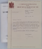 [Collectif] "Le Droit de la Vigne et du Vin - Actes du Premier Symposium International 22-27 avril 1985""