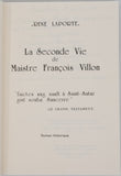 LAPORTE René "La Seconde Vie de Maistre François Villon"