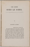 FROMENTIN Eugène "Une année dans le Sahel"