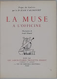 Propos du Confrère par le Dr Jean VALINCOURT [Illustrations de HEMARD Joseph] "La Muse à l'Officine"