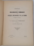 PERROSSIER Cyprien (Chanoine) "Essai de Bibliographie Romanaise - Evêques originaires de la Drôme (Fragments historiques)"