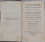 POISSENOT Jean-Baptiste "Coup d'œil historique et statistique sur la ville d'Aix-la-Chapelle et ses environs, pouvant servir d'itinéraire"