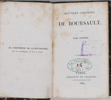 BOURSAULT Edme "Oeuvres choisies" 2 tomes en 1 volume