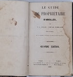 COLLIN Sylvestre Antoine (Curé de Tomblaine) "Le guide du propriétaire d'abeilles"