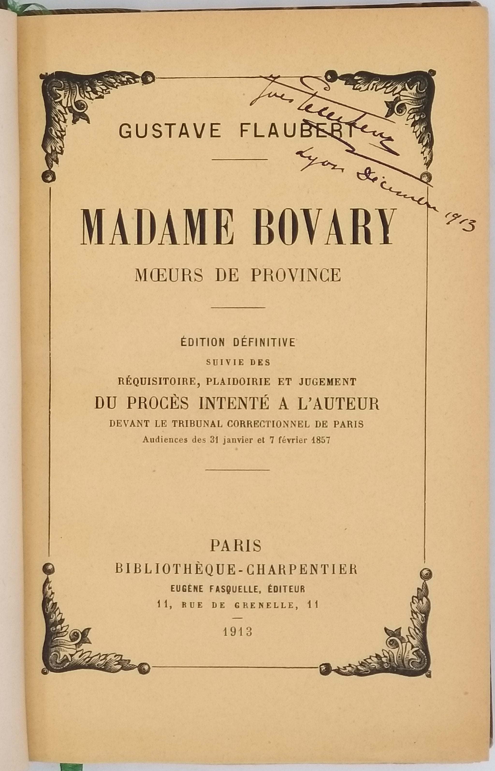 Gustave Flaubert - Madame Bovary / Salammbô -/Trois Contes - 1921 Gustave Flaubert - Madame Bovary / Salammbô -/Trois Contes - 1921