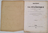 DELACROIX Nicolas "Statistique du département de la Drôme - Nouvelle édition" joint JULLIEN DE PARIS Marc-Antoine "Rapport sur la Statistique du département de la Drôme fait à la Société française de Statistique universelle"