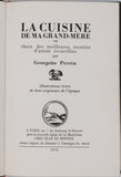 PERRIN Georgette "La cuisine de ma grand-mère ou choix des meilleures recettes d'antan"