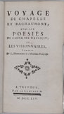 CHAPELLE, BACHAUMONT François Le Coigneux de, DESMARETS Jean, Chevallier d'ACEILLY  "Voyage de Chapelle et Bachaumont avec les poésies du Chevalier d'Aceilly et les Visionnaires, comédie de J. Desmarest de l'Académie Françoise"