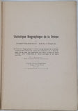 PERROSSIER Cyprien [Chanoine] "Statistique biographique de la Drôme d'après le Dictionnaire Biographique de ce département par M. J. Brun-Durand mis en regard de la Biographie du Dauphiné de M. Rochas"