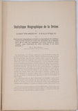 PERROSSIER Cyprien [Chanoine] "Statistique biographique de la Drôme d'après le Dictionnaire Biographique de ce département par M. J. Brun-Durand mis en regard de la Biographie du Dauphiné de M. Rochas"