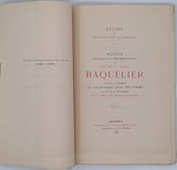 [Anonyme] [CHAPER Eugène] "Notice historique et bibliographique sur Antoine et Pierre Baquelier citoyens de Grenoble et les ouvrages qu'ils ont publiés au XVe et au XVIe siècles par un vieux bibliophile dauphinois"