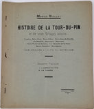 RIOLLET Marius "Histoire de la Tour-du-Pin et de onze villages voisins : Cessieu, Saint-Clair, Saint-Didier, Saint-Jean-de-Soudin, Rochetoirin, Montcarra, Montceau, Saint-Victor-de-Cessieu, ..." [3 fascicules]