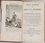 [Anonyme] "Petit tableau des arts et métiers ou les questions de l'enfance ; avec plusieurs sujets gravés en taille-douce représentant divers ouvriers à leurs travaux. Seconde édition"